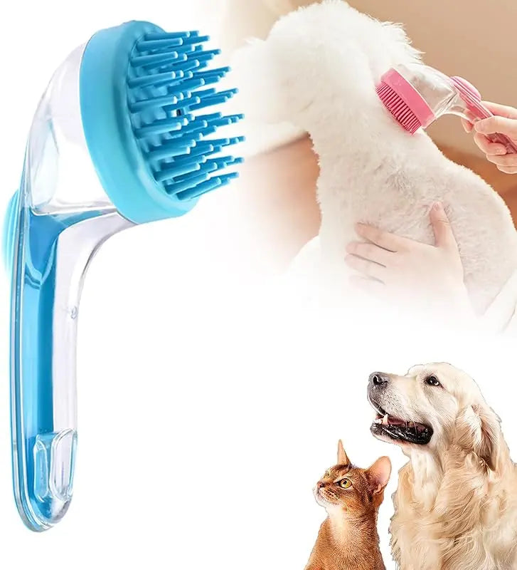 Adjustable Pet Grooming Massage Bath Brush - 