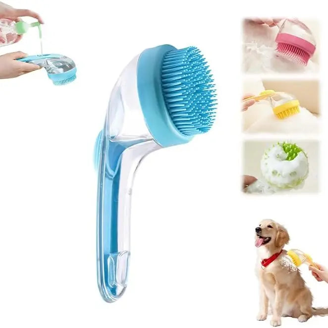 Adjustable Pet Grooming Massage Bath Brush - 
