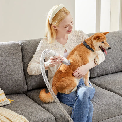 Pet Grooming Vacuum Kit with Cordless Low Noise Dog Clippers