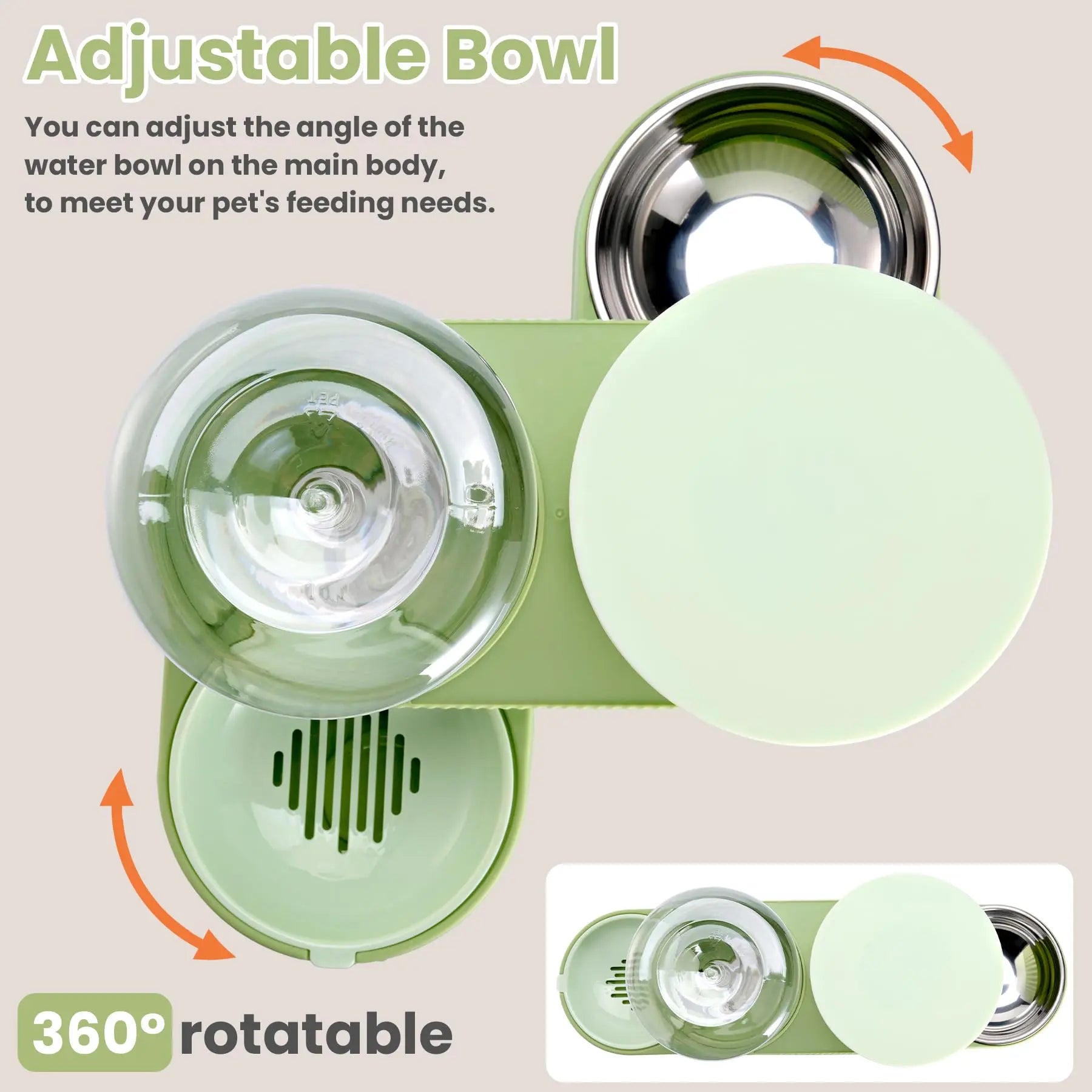 Kacoomi 2 Pack Gravity Pet Feeder and Water Dispenser 