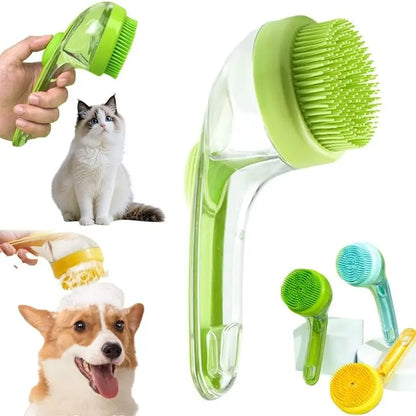 Adjustable Pet Grooming Massage Bath Brush - 