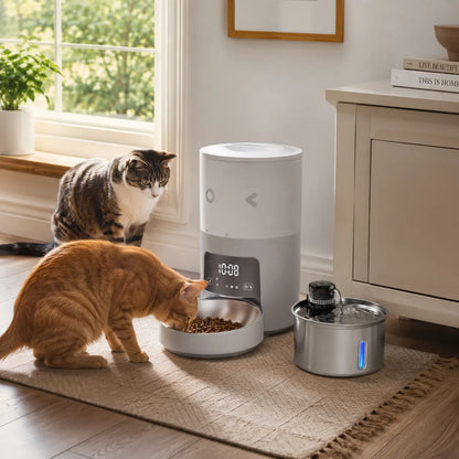 4-Liter Automatic Pet Feeder with Smart Wifi App Control; Cat and Dog Feeder