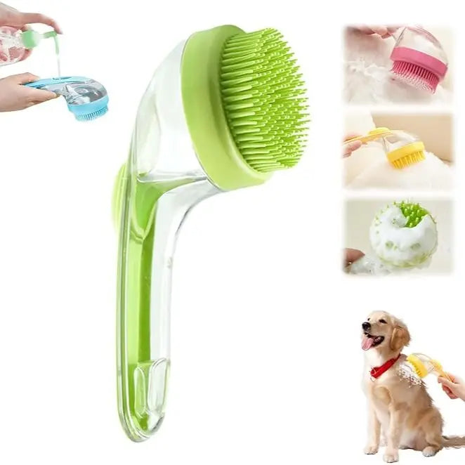 Adjustable Pet Grooming Massage Bath Brush - 