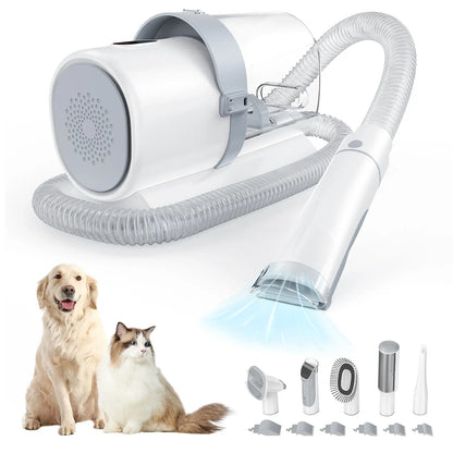 Pet Grooming Vacuum Kit with Cordless Low Noise Dog Clippers
