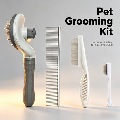 4PCS Pet Groomer Tools Shedding Grooming Kit 