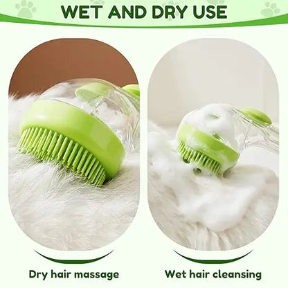 Adjustable Pet Grooming Massage Bath Brush - 
