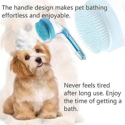Adjustable Pet Grooming Massage Bath Brush - 