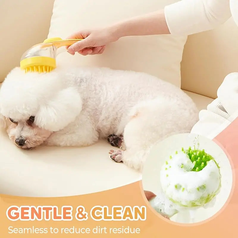 Adjustable Pet Grooming Massage Bath Brush - 